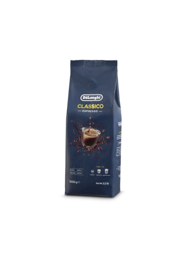De'Longhi Classico Roasted Whole Coffee Beans 1kg, Ideal for Espresso, Cappuccino & Latte Macchiato, For Coffee Machines – DLSC616 - Image 1